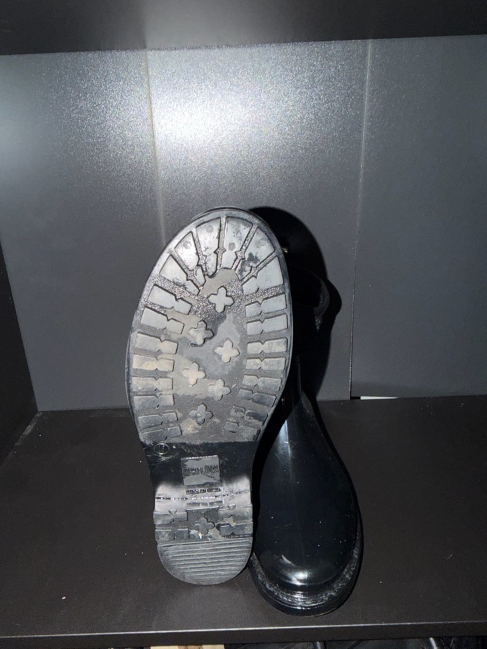 Michael Kors Women's Black Glitter Ankle Rain Boots - Picture 4 of 4